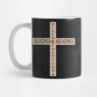 Wooden Cross Hashtag Empty Tomb I know that My Redeemer Lives Mug